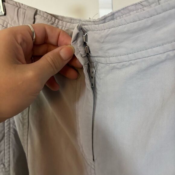 Eileen Fisher Light Gray 100% tencel pants button ankle size small - Picture 4 of 8